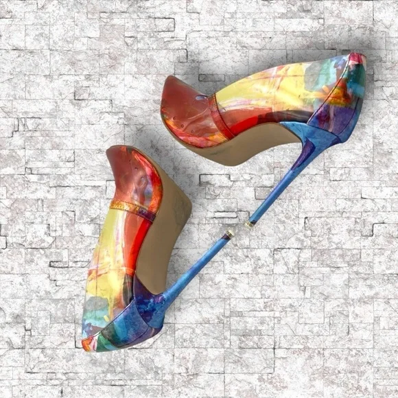 Steve Madden Vala Colorful Pointed Toe Pump Size 8 Rainbow - Picture 10 of 16